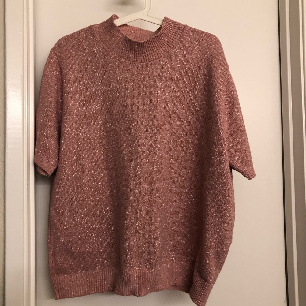 Pink shimmering sweater